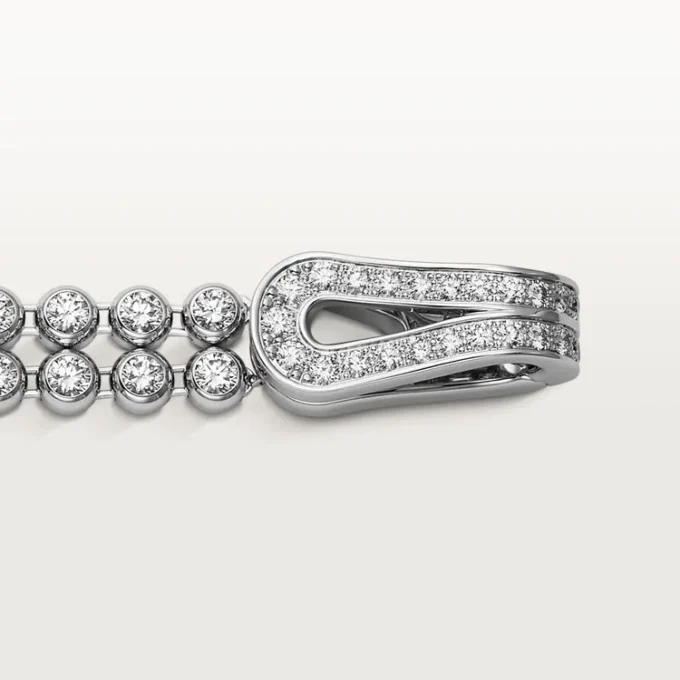Agrafe-armbånd, briljantslipte diamanter, pavé