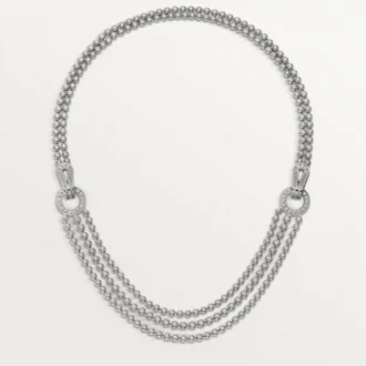 Agrafe-halskjede, briljantslipte diamanter, pavé Agrafe-halskjede, briljantslipte diamanter, pavé