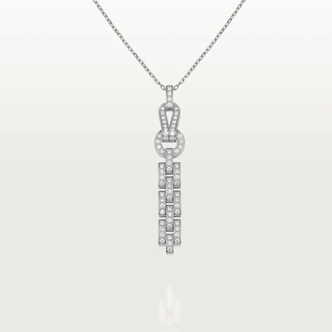 Agrafe-halskjede – hvitt gull, diamanter – Cartier
