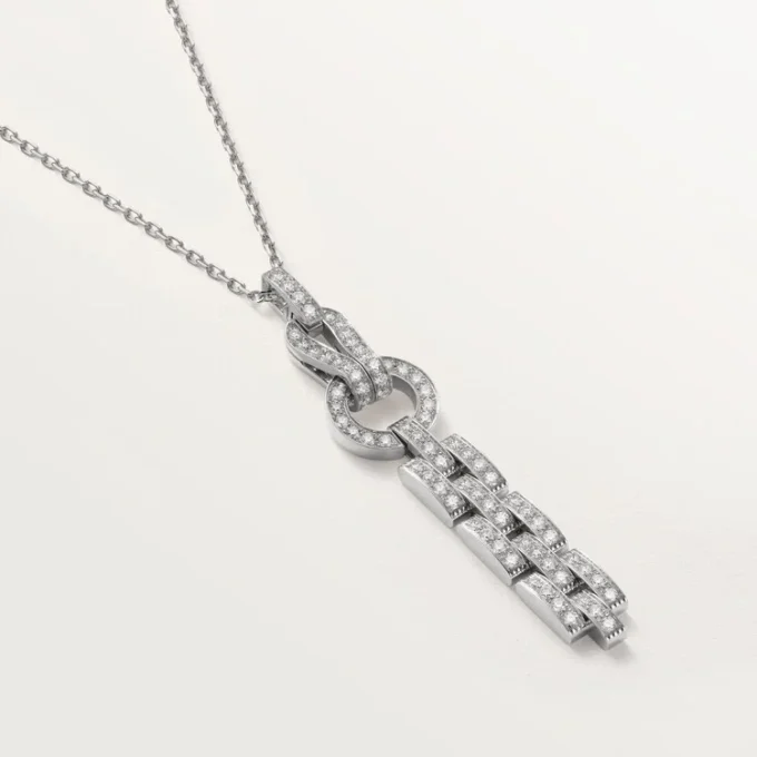 Agrafe-halskjede – hvitt gull, diamanter – Cartier