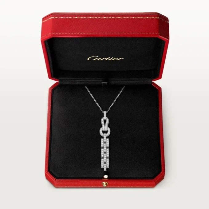 Agrafe-halskjede – hvitt gull, diamanter – Cartier