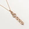 Agrafe-halskjede – rosa gull, diamanter – Cartier