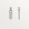 Agrafe-øreringer, briljantslipte diamanter, pavé