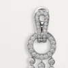 Agrafe-øreringer, briljantslipte diamanter, pavé