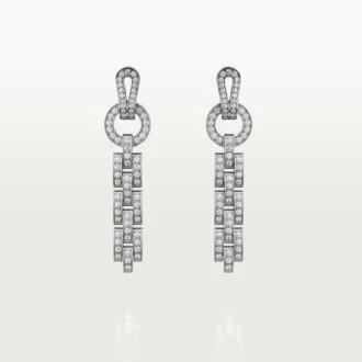 Agrafe-øreringer – hvitt gull, diamanter – Cartier