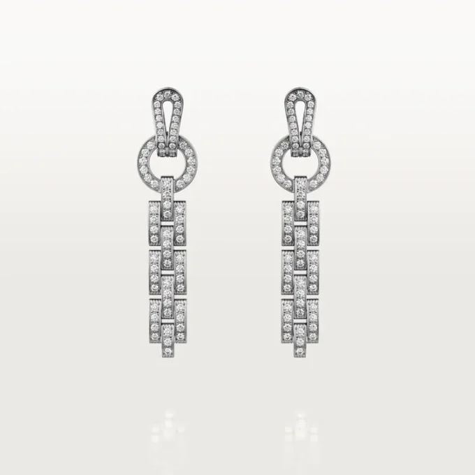 Agrafe-øreringer – hvitt gull, diamanter – Cartier