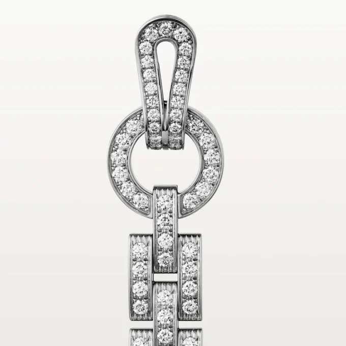 Agrafe-øreringer – hvitt gull, diamanter – Cartier