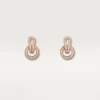 Agrafe-øreringer – rosa gull, diamanter – Cartier
