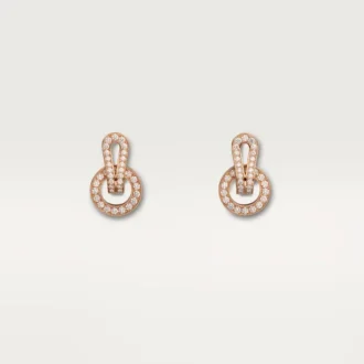 Agrafe-øreringer – rosa gull, diamanter – Cartier