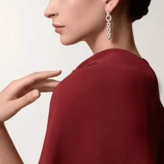 Agrafe-øreringer – rosa gull, diamanter – Cartier