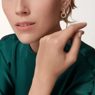 Agrafe-øreringer – rosa gull, diamanter – Cartier