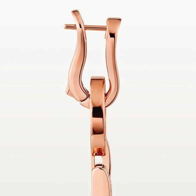 Agrafe-øreringer – rosa gull, diamanter – Cartier