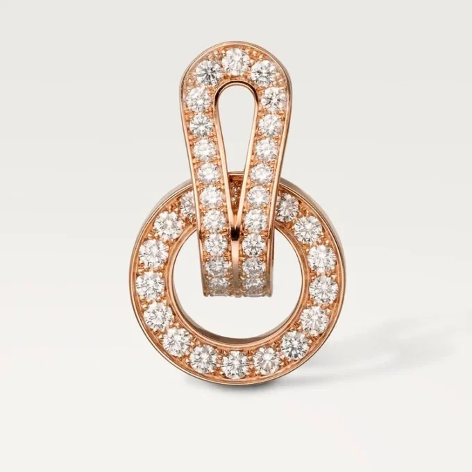 Agrafe-øreringer – rosa gull, diamanter – Cartier