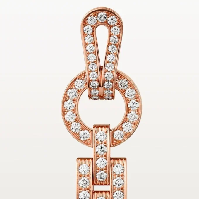 Agrafe-øreringer – rosa gull, diamanter – Cartier