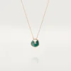 Amulette De Cartier-halskjede, liten modell – rosa gull, malakitt, diamant – Cartier