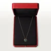Amulette De Cartier-halskjede, liten modell – rosa gull, malakitt, diamant – Cartier