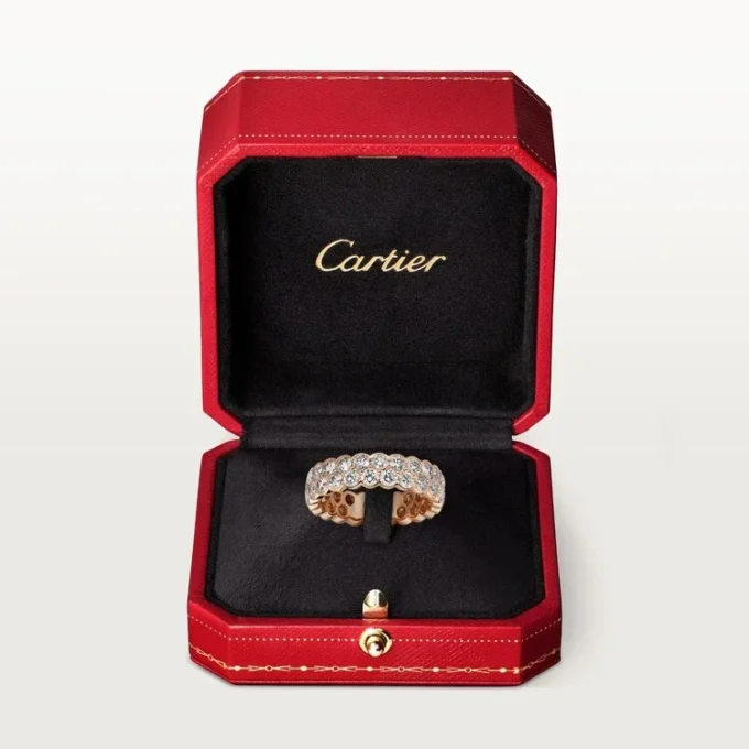 Broderie De Cartier giftering – rosa gull, diamanter – Cartier
