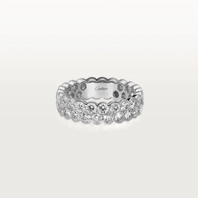 Broderie De Cartier gifteringsbånd – hvitt gull, diamanter – Cartier