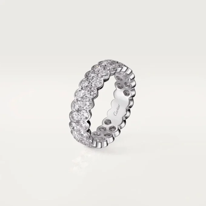 Broderie De Cartier gifteringsbånd – hvitt gull, diamanter – Cartier