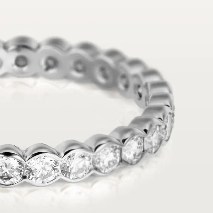 Broderie De Cartier gifteringsbånd – hvitt gull, diamanter – Cartier
