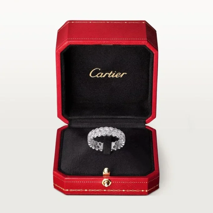Broderie De Cartier gifteringsbånd – hvitt gull, diamanter – Cartier