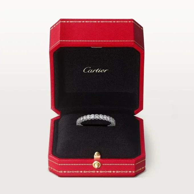 Broderie De Cartier gifteringsbånd – hvitt gull, diamanter – Cartier