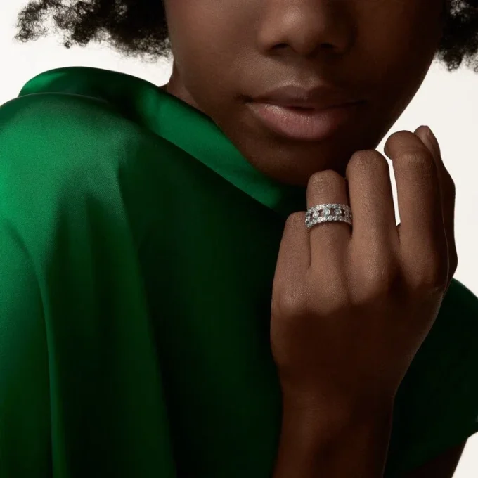 Broderie De Cartier-ring, trippel rad, diamanter