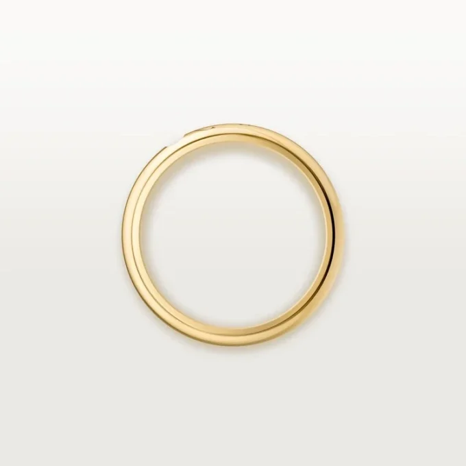 C De Cartier giftering, 3 mm bredde, 1 diamant C De Cartier giftering, 3 mm bredde, 1 diamant