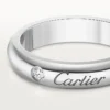 C De Cartier giftering, 4 mm bredde, 1 diamant C De Cartier giftering, 4 mm bredde, 1 diamant