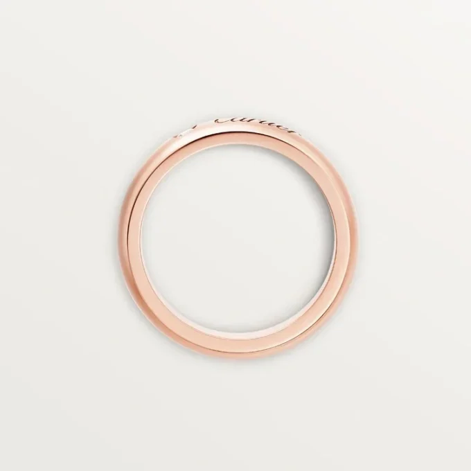 C De Cartier gifterings, 4 mm bredde, 1 diamant C De Cartier gifterings, 4 mm bredde, 1 diamant