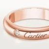C De Cartier gifterings, 4 mm bredde, 1 diamant C De Cartier gifterings, 4 mm bredde, 1 diamant