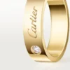 C De Cartier gifterings, 5 mm bredde, 1 diamant C De Cartier gifterings, 5 mm bredde, 1 diamant