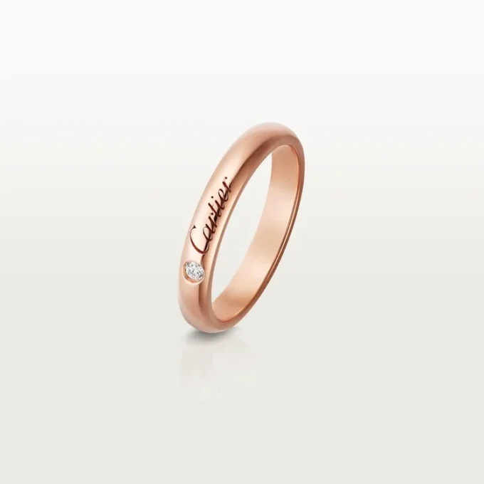 C De Cartier gifteringsbånd – Rosagull, diamant – Cartier