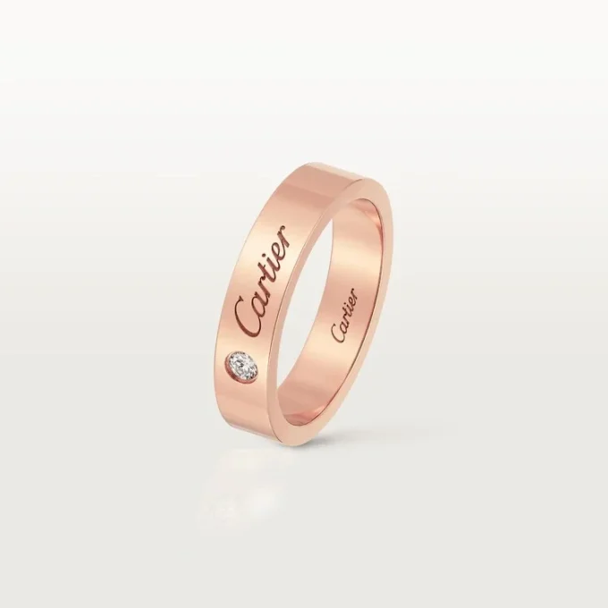 C De Cartier gifteringsbånd – Rosagull, diamant – Cartier