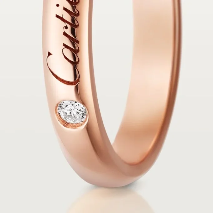 C De Cartier gifteringsbånd – Rosagull, diamant – Cartier