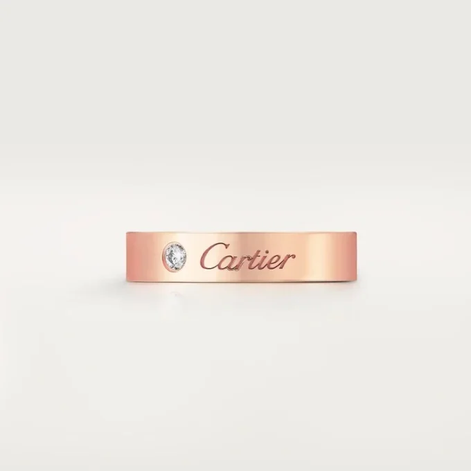 C De Cartier gifteringsbånd – Rosagull, diamant – Cartier