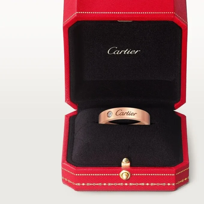 C De Cartier gifteringsbånd – Rosagull, diamant – Cartier