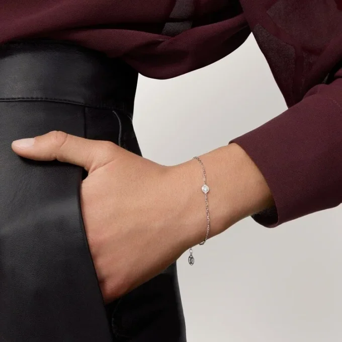 Cartier D’amour-armbånd, diamant, mellomstor modell