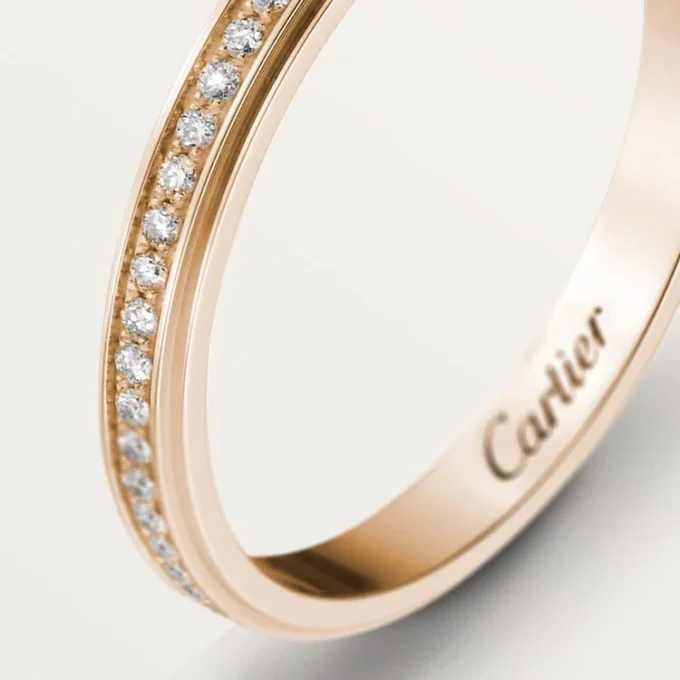 Cartier D’amour giftering – rosa gull, diamanter – Cartier
