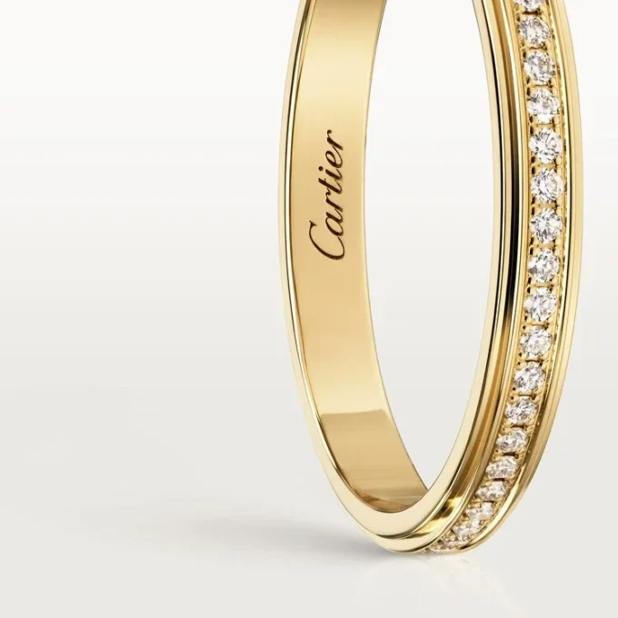 Cartier D’amour gifterings, 2,3 mm bredde, pavé