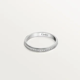 Cartier D’amour gifteringsbånd – platina, diamanter – Cartier