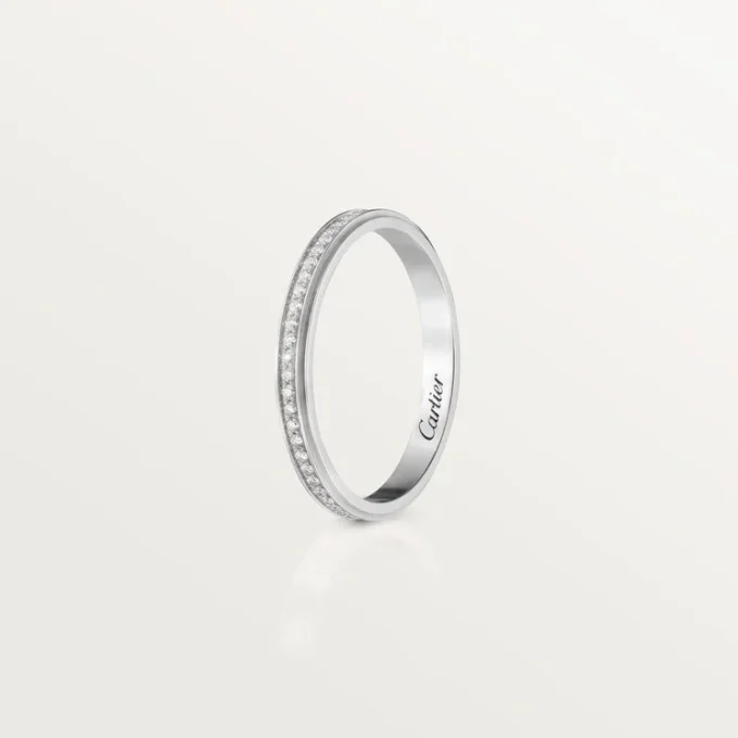 Cartier D’amour gifteringsbånd – platina, diamanter – Cartier