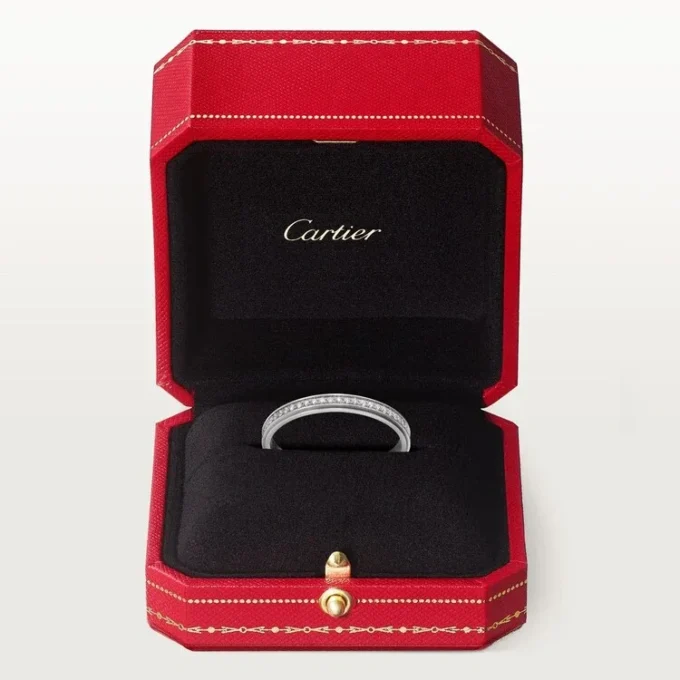 Cartier D’amour gifteringsbånd – platina, diamanter – Cartier