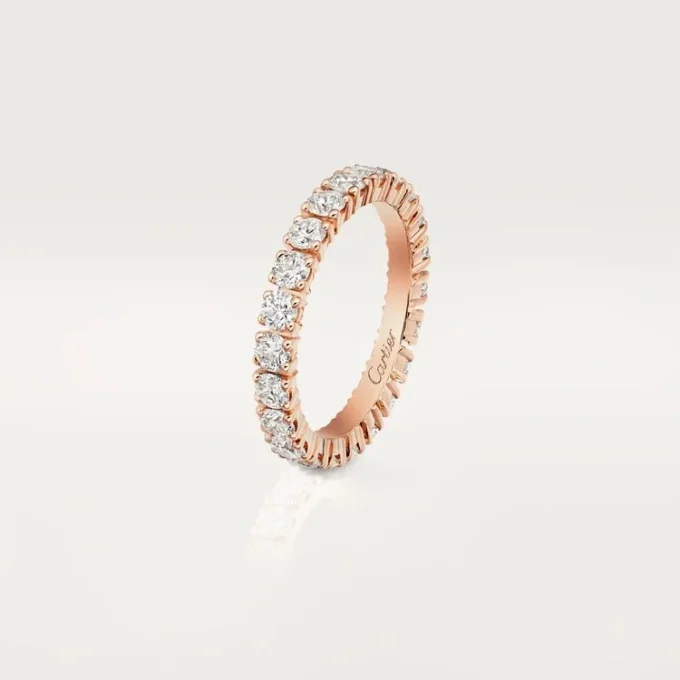Cartier Destinee giftering – rosa gull, diamanter – Cartier