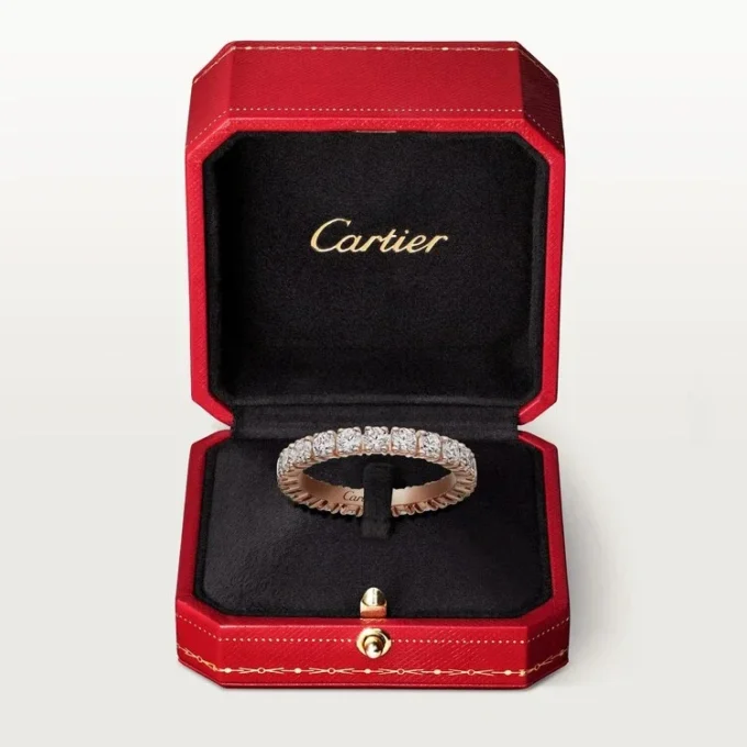 Cartier Destinee giftering – rosa gull, diamanter – Cartier