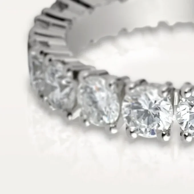 Cartier Destinee gifteringsbånd, 4,1 mm bredde, pavé
