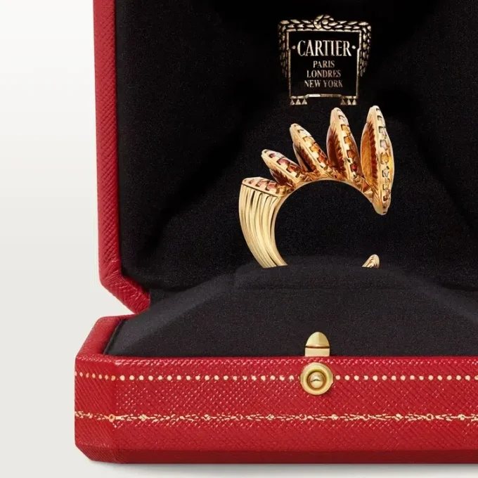 Cartier Libre Polymorph-ring, kalcedon, diamanter