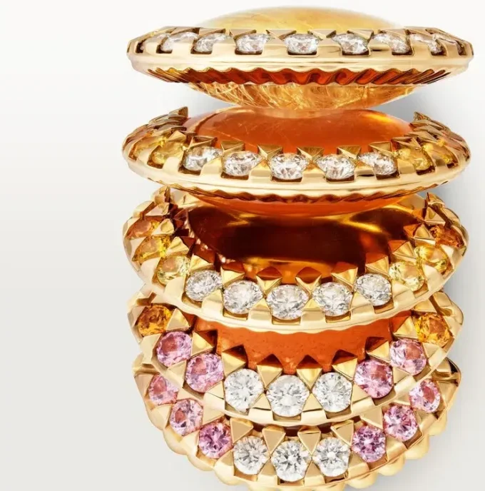 Cartier Libre Polymorph-ring, kalcedon, diamanter