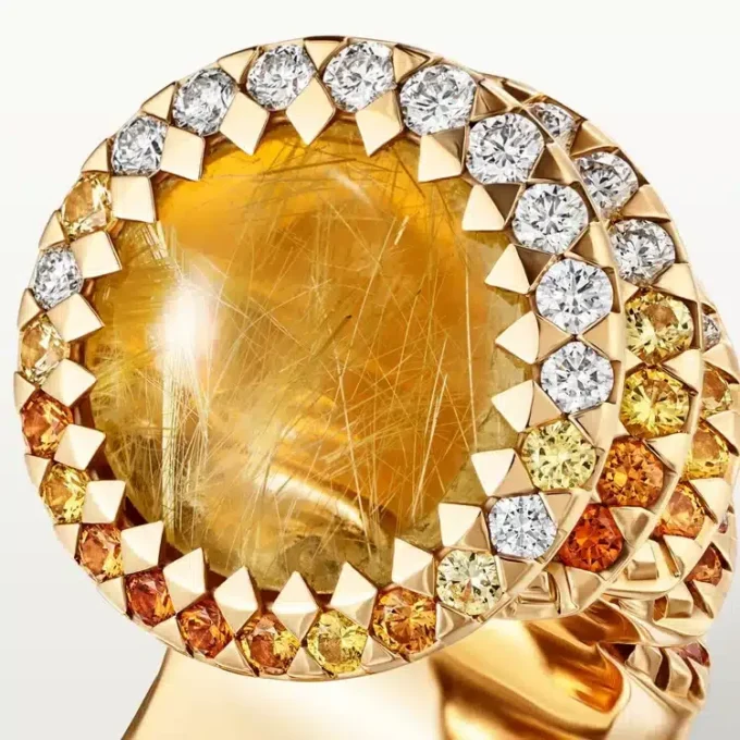 Cartier Libre Polymorph-ring, kalcedon, diamanter