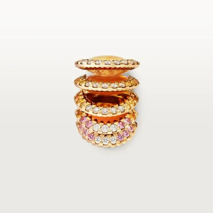 Cartier Libre Polymorph-ring, kalcedon, diamanter